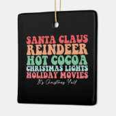サンタクローストナディアホットココアクリスマスライトホー セラミックオーナメント (左)