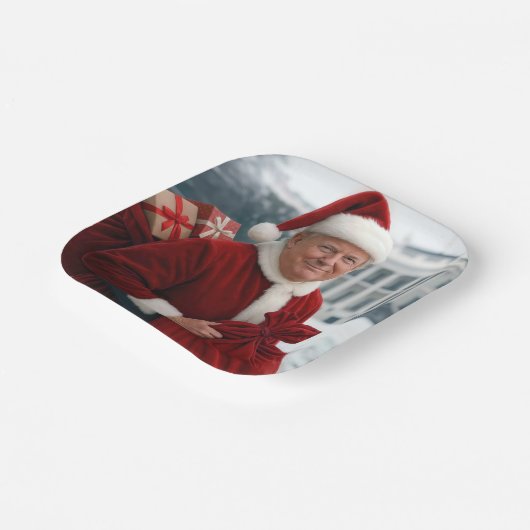 サンタクローストランプウィズレッド抱き枕 ペーパープレート (傾斜あり)