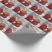 サンタクローストランプウィズ抱き枕 ラッピングペーパー (角)
