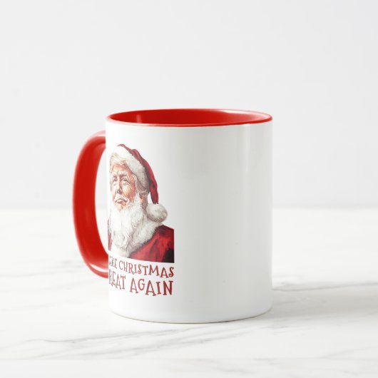 サンタクロースドナルドトランプ再びクリスマスを作素晴らしる マグカップ (正面左)