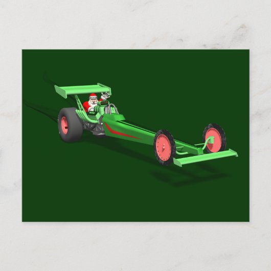 サンタクロースドラッグレース シーズンポストカード (正面)