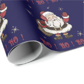 サンタクロースネイビーラッピング紙 ラッピングペーパー (ロールコーナー)