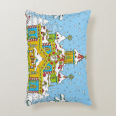 サンタクロースハウスサンタ，クロース，家，冬，霜，gr アクセントクッション (正面(垂直))