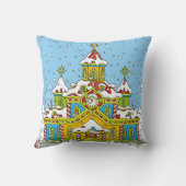 サンタクロースハウスサンタ,クロース,家,冬,霜,gr クッション (裏面)