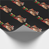 サンタクロースハッスルブラックラッピング紙 ラッピングペーパー (角)