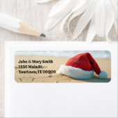 サンタクロースハットオンアトロピカルビーチ ラベル (インサイチュ)