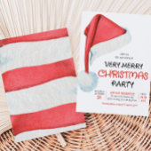 サンタクロースハットクリスマスパーティー 招待状