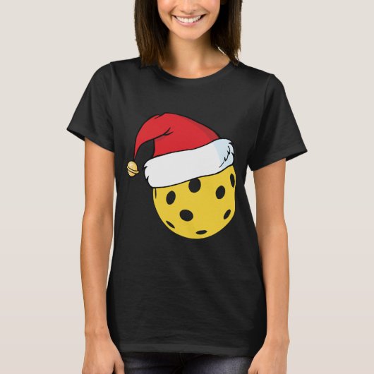 サンタクロースハットピックボールクリスマス Tシャツ (正面)