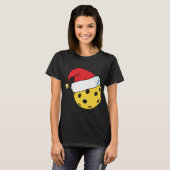 サンタクロースハットピックボールクリスマス Tシャツ (正面フル)
