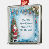 サンタクロースバイアフェスティバルクリスマスツリー メタルオーナメント (左)