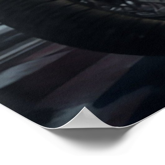 サンタクロースバイクバイクもしくは自転車に乗る人クリスマス ポスター (角)