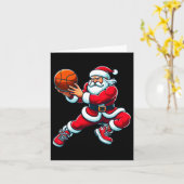 サンタクロースバスケットボール カード (黄色い花)