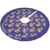 サンタクロースバッグのクリスマスプレゼントがパーソナライズ ブラッシュドポリエステルツリースカート (アングル)