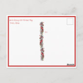 サンタクロースバラ色の頬キャンディーケーンを保持 ポストカード (裏面)