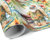 サンタクロースバーベキューアットビーチ ラッピングペーパー (ロールコーナー)