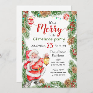 サンタクロースパインブランチメリークリスマスパーティー 招待状