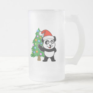 サンタクロースパンダ フロストグラスビールジョッキ