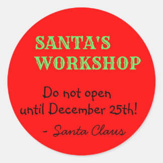 サンタクロースパーソナライズされたからのメッセージ ラウンドシール