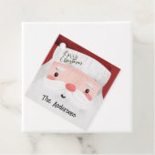 サンタクロースパーソナライズされたウォーターカラークリスマス フェイバータグ (インサイチュ)