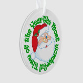 サンタクロースパーソナライズされたキッズクリスマス オーナメント (正面)