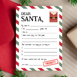 サンタクロースパーソナライズされたクリスマスカードへの手紙 シーズンカード