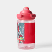 サンタクロースパーソナライズされたクリスマスキッズ名 ウォーターボトル (背面)