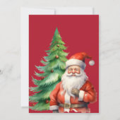 サンタクロースパーソナライズされたクリスマス請求書からの手紙 招待状 (裏面)