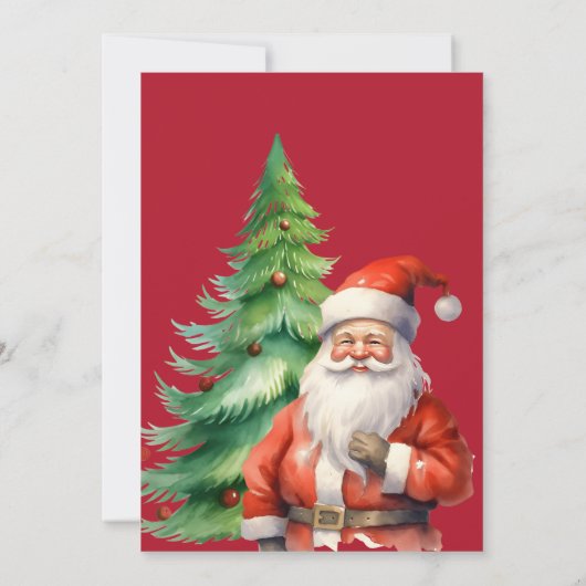 サンタクロースパーソナライズされたクリスマス請求書からの手紙 招待状 (裏面)