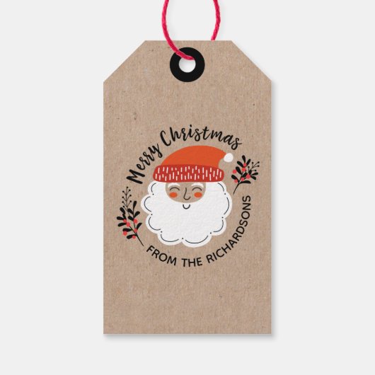 サンタクロースパーソナライズされたクリスマス ギフトタグ (裏面)