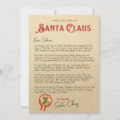 サンタクロースパーソナライズされたテンプレートからの手紙 招待状 (正面)