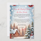 サンタクロースパーソナライズされたテンプレートからの手紙 招待状 (正面)