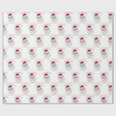 サンタクロースパーソナライズされたホリデークリスマス ラッピングペーパー (フラット)