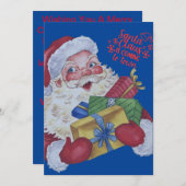 サンタクロースパーソナライズされた・クリスマスカード シーズンカード (正面/裏面)