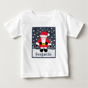 サンタクロースパーソナライズされた・クリスマス神父 ベビーTシャツ