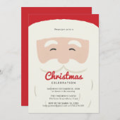 サンタクロースパーティの招待状 招待状 (正面/裏面)