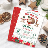 サンタクロースパーティークリスマスホリデー誕生日 招待状