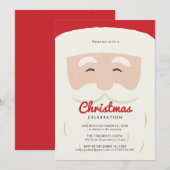 サンタクロースパーティー招待状 招待状 (正面/裏面)