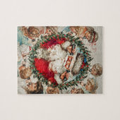 サンタクロースビクトリアンが子どもたちと電話で ジグソーパズル (横)