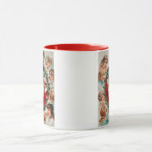 サンタクロースビクトリアンが子どもたちと電話で マグカップ (中央)