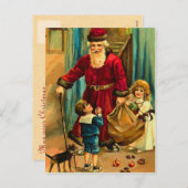 サンタクロースビクトリアンクリスマスはがき シーズンポストカード (正面/裏面)