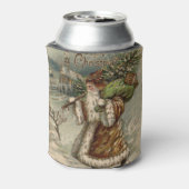 サンタクロースビクトリアンクリスマスツリー 缶クーラー (缶裏面)