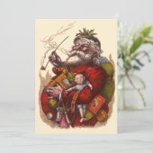 サンタクロースビクトリアンクリスマスパーティの招待状 招待状 (スタンド正面)