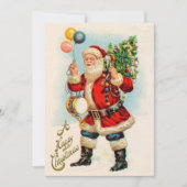 サンタクロースビクトリアンバルーン 招待状 (正面)