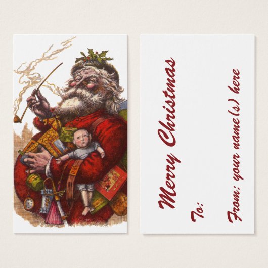 サンタクロースビクトリアンパイプ玩具 (正面&裏面)