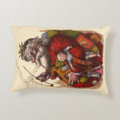 サンタクロースビクトリアンパイプ玩具 アクセントクッション (裏面)