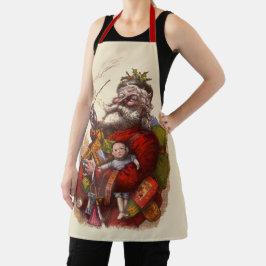 サンタクロースビクトリアンパイプ玩具 エプロン