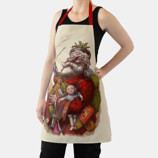 サンタクロースビクトリアンパイプ玩具 エプロン (インサイチュ)