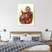 サンタクロースビクトリアンパイプ玩具 キャンバスプリント (インサイチュ (寝室))