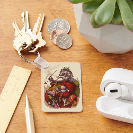 サンタクロースビクトリアンパイプ玩具 キーホルダー (デスク)