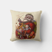 サンタクロースビクトリアンパイプ玩具 クッション (正面)